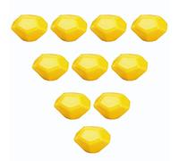 ORICALCHASM Diamond Crystal Handle, Diamond Shape Ceramic Furniture Knob Kitchen Cabinets Hardware Handles,10 Pcs Cupboard Closet Door Pull Handle(Yellow)