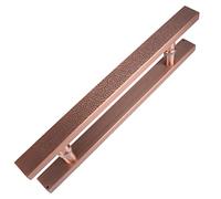 ORICALCHASM Engraving Rustic Door Handle - Rectangle,Heavy Duty Front Gate Pull Handles, 25x50mm Metal Bar(Style1,60cm/23 5/8")