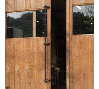 ORICALCHASM Extra Long Door Pull Handles Black, Commercial Front Door Handle Round Bar, Double Sided Push Pull Gate Handles(Black,120cm (47 1/4"))