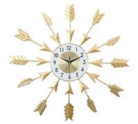 ORICALCHASM Pendulum Wall Clock, Silent Skeleton Indoor Garden Large Wall Clock Open Face Metal Iron Round 69cm 27 Inch(1)