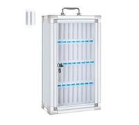 ORICALCHASM Phone Lock Box, Portable Phone Storage Cabinet Pocket Chart, Wall Mounted with a Locked, Desktop Cell Phone Holder(29x19x51cm/11x7x20in)