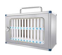 ORICALCHASM Phone Lock Box, Stainless Steel Storage Cabinet for Cell Phones, Two Ways to Place,Wall-Mounted or Portable(42x19.5x27cm/17x8x11in)