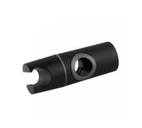 ORICALCHASM Shower Head Holder ABS Replacement 360 Rotate Slider Holder Lift Rod Adjustable Bracket Socket(Black 25mm)