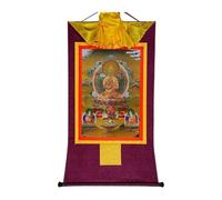 ORICALCHASM Tangka, Three Forms of Je Tsongkhapa(Je Rinpoche,Losang Drakpa),Buddha Tapestry with Scroll