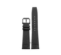 ORICALCHASM Watch Bands, Nylon + Leder Armband 20mm 21mm 22mm Canvas Uhr Armband Herrenuhr Zubehör(Black Pin Black,21mm)