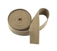 ORICALCHASM Webbing Strap Tape, Cotton webbing for bag straps 25mm, Thick 1.3mm Length 5 10 or 20 Yards(Khaki,25MM x 20Yards)