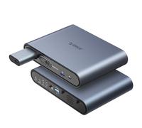 ORICO 10 in 1 USB-C Docking Station with Dual M.2 NVMe/SATA SSD Enclosure, 10Gbps USB-C&USB-A, Dual HDMI 4K@60Hz, 60W PD, RJ45 Ethernet for MacBook Pro/Air (PTM2)