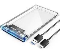 ORICO 2.5'' USB 3.0 External Hard Drive Enclosure USB3.0 to SATA Portable Clear Hard Disk Case for 2.5 inch 7mm 9.5mm SATA HDD SSD Max 4TB Support UASP and Tool-Free(2139U3)