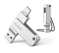 ORICO 256GB Dual USB 3.0 Flash Drive 150MB/s USB Thumb Drive Type-C and USB Type-A Metal Housing Swivel Design for Smartphones & Laptops - EB05