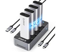 ORICO 4 Bay SSD NVMe to USB C Hard Drive Docking Station 40Gbps M.2 PCIE Adapter with Offline Clone Up to 16TB for Both M.2 (M Key, B+M Key) NVMe 2230 2280 2260 2242-IT48N
