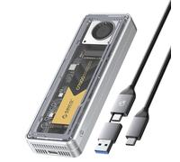 ORICO 40Gbps M.2 NVMe SSD Enclosure with Turbo Fan Cooling, Aluminum SSD Enclosure & Clear PC Cover for 2230/2242/2260/2280 NVMe SSDs up to 8TB, USB4/Thunderbolt 4 Compatible for Mac & PC