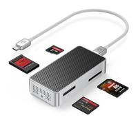 ORICO 40Gbps Memory Card Reader, 4-in-1 CFexpress Type B/A Reader, SD/TF Card Reader, Aluminum & Ice-Skin Cooling, Compatible with Sony/Canon/Nikon/Fuji Cameras (Only for Thunderbolt Interface) - M4DK