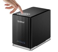 ORICO 5 Bay Hard Drive Enclosure for 2.5”/3.5” SATA HDD/SSD, DAS Storage with 12V/10A Power Adapter, Plug and Play Maximum 5*22TB Storage for Personal Local Database - 9758C3