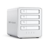 ORICO Aluminum RAID Hard Drive Enclosure 4-Bay 2.5 SATA SSD/HDD Docking Station RAID Enclosure with Fan Supports up to 4 x 8 TB Transfer Rate Compact Design Independent ABS Mount-8848RC3