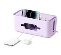 ORICO Cable Management Box, Cord Hider Box to Conceal Power Strips on Desk or Floor, Keeping Cords Tidy and Protected from Damage, Stylish Cable Organizers for Home, Office, School - PB01 (Purple)