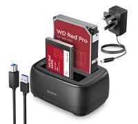 ORICO Dual Bay External Hard Drive Docking Station with Duplicator/Offline Clone 3.5 Docking Station for 2.5/3.5inch SSD/HDD Tool-Free USB 3.0 to SATA Support UASP Max Up to 44TB-DD28U3-C