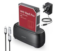 ORICO Hard Drive Docking Station, 22TB USB 3.0 Hard Drive Enclosure for 2.5/3.5 inch ssd/hdd with 5Gbps Fast Transmission,12V/2A Power Adapter Support UASP no Drivers Needed