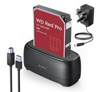 ORICO Hard Drive Docking Station USB 3.0 to SATA for 2.5&3.5 Inch HDD SSD 5Gbps Support UASP Hot-Swap Drive Bay Max Up to 22 TB with 12V 2A Power Adapter (DD18U3)