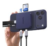 ORICO Magnetic SD Card Reader All-in-One USB C Hub with 100W PD Charging， 3.5mm Audio Jack and USB-C Data Port for MacBook Pro/Air， iPad， Laptop