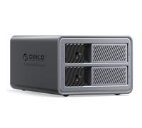 ORICO RAID Hard Drive Enclosure 2 Bay USB 3.0 for 2.5/3.5 inch SSDs HDDs Up to 44TB Support 0/1/JBOD/CLEAR Raid Modes Tray-Less Locking Expansion Backup(Aluminum Alloy)-9828RU3