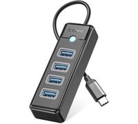 ORICO Type-C to USB-A 3.0 4-Port Ultra Slim USB Multiplier Hub Black
