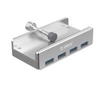 ORICO USB 3.0 Hub Clamp Adapter, Aluminum 4-Port USB Splitter with Extra Power Supply Port and 4.92 FT USB Data Cable, Ultra-Portable USB Expander for 2021 iMac/Laptop/PC