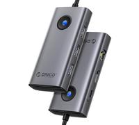 ORICO USB C Docking Station, 6-in-1 Laptop Docking Station with HDMI 4K@30Hz, 1000Mbps Ethernet, 100W PD, 3xUSB-A 3.0, USB C Dock Compatible with MackBook/Dell XPS/HP/Surface