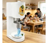ORIDLECTAL Ice Cream Noodle Maker - Unique Spaghetti Ice Cream Machine, One-Touch, Instant, 304SS, 4 Shape Molds, Space-Saving, for Kids, Ice Cream Lovers, Parties Yellow