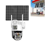 ORIDLECTAL Solar Camera with 25W Solar Panel and Auto Tracking, Wireless CCTV Camera Outdoor with 6MP HD Crystal Clarity, Outdoor Camera with 350° Live View for Home Security 128GB