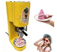 ORIDLECTAL Spaghetti Gelatos Ice Cream Machine - Fun & Unique, One-Touch, Instant, 304SS, 4 Shape Molds, Home Use, for Birthday Party, Family Game Night, Kid-Friendly Yellow