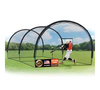 ORIENGEAR Baseball Batting Cage with Window for Backyard, 22 x 13 x 9 ft, Fully Enclosed Hitting Cage, Baseball and Softball Training Cages, Backyard Hitting with Frame, 1.25" Mesh