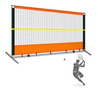 ORIENGEAR Tennis Rebound Practice Wall - 12ft x 6ft Rebounder Net for Tennis & Racquet Sports Ball & Pickleball, Training Tennis Backboard Net for Court Backyard and Indoor & Outdoor Training