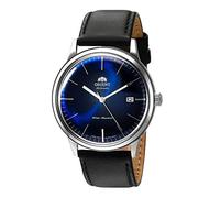 Orient '2nd Gen Bambino Version III' Japanese Automatic Stainless Steel and Leather Dress Watch, Blue