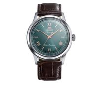 Orient Bambino Green Dial Brown Leather Strap Watch