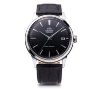Orient Bambino Mens Black Leather Strap Watch