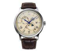 Orient Bambino Men's Ivory Sun & Moon Automatic Watch RA-AK0803Y