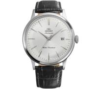 Orient Bambino RA-AC0031S30B 40.5mm Automatic Mechanical Men’s Dress Watch - White Dial, Stainless Steel Case, Brown Leather Strap, Domed Mineral Crystal & Date Display