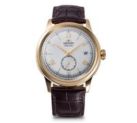 Orient Bambino Small Seconds 38mm White Dial Brown Leather Strap Men’s Watch
