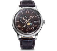 Orient Bambino Sun & Moon Automatic Brown Dial Leather Men’s Watch RA-AK0804Y30B