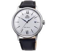 Orient Bambino V6 Men's Automatic Manual Winding Mechanical Classic Wrist Watch, Leather Silver, Strap