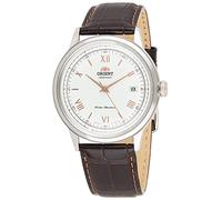 Orient 'Bambino Version 2' Stainless Steel Japanese Automatic/Hand-Winding Dress Watch, White - Rose Gold Accents, Classic or Dress