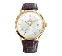 Orient Classic Bambino Classic - Men's Automatic and Manual Winding Mechanical Classic Brown Leather Strap Stainless Steel Case White Dial Analogue Display - RA-AC0028S