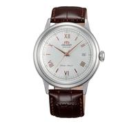 Orient Classic Bambino V2 - Men's Automatic Watch with Manual Winding Elegant Leather Strap AC00, XII Grey Brown, Classic