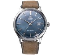 Orient Classic Bambino V4 Second Generation Automatic Mechanical Wrist Watch Manual Winding Leather Classic Elegant Slim RA-AC0P, Blue Sky, Classic