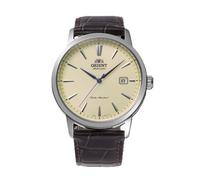 Orient Contemporary AC0F Series Ivory Dial Brown Leather Strap Watch