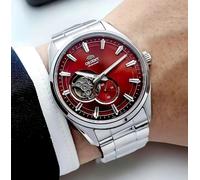 Orient Contemporary Open Heart Red Dial Steel Bracelet Men’s Watch RA-AR0010R30B