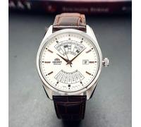 Orient Watches Contemporary Multi Year Calendar 43 Mm Watch Silver Men