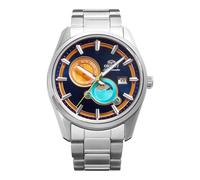 Orient Contemporary Narrow Day & Night - Men's Automatic and Manual Winding Mechanical Casual Wrist Watch, Night Blue, Casual