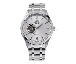 Orient Contemporary Open Heart AG03 Men's Automatic Manual Winding Watch, 39 mm Steel Silver, Casual