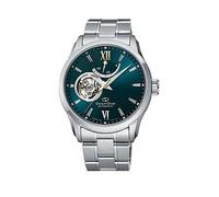 Orient Contemporary Semi Skeleton Green Dial Steel Green